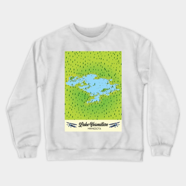 Lake Vermilion Minnesota map Crewneck Sweatshirt by nickemporium1